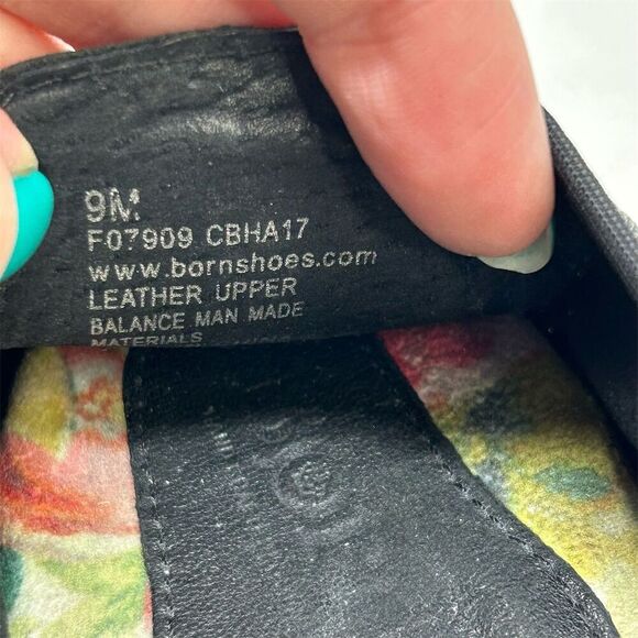 Born Women's Black Leather Slip On Ballet Flats Size 9M Pointed Toes Casual - Picture 14 of 14
